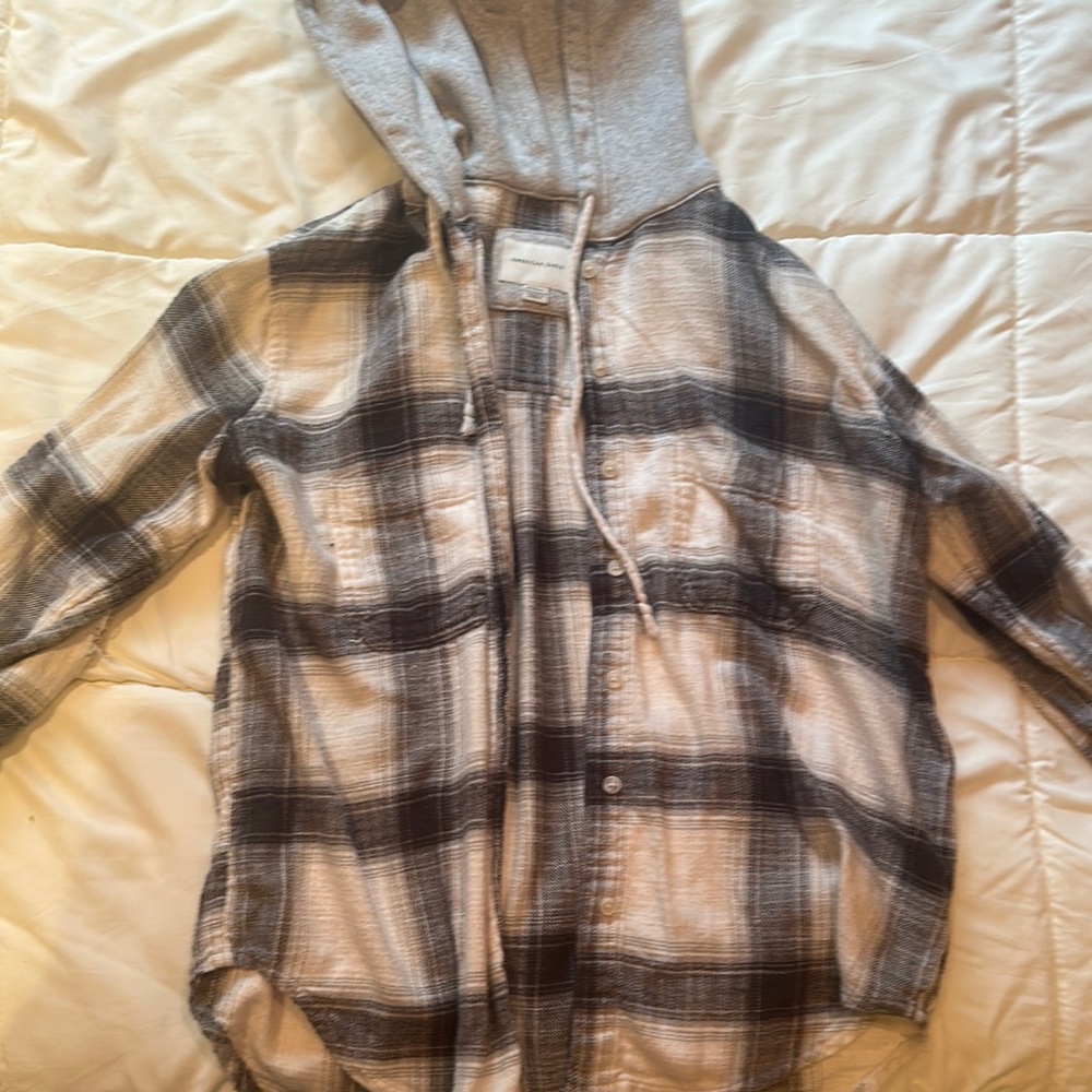 American Eagle Gray Plaid Jacket